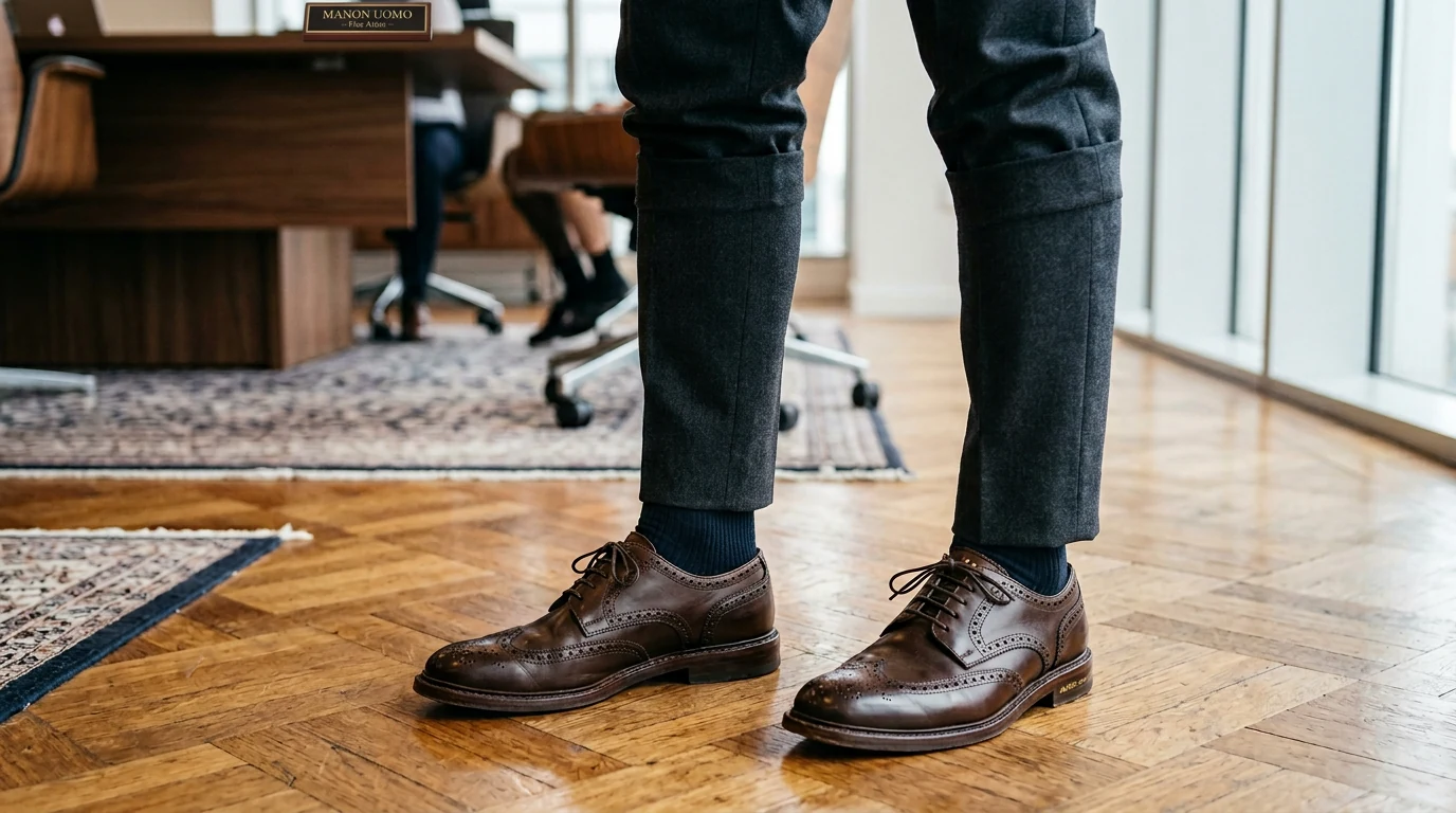 Uomo indossa gambaletti MANON a compressione graduata